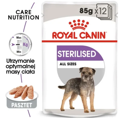 Karma mokra Royal Canin Sterilised Mini Pasztet dla sterylizowanych psów małych ras 12x85