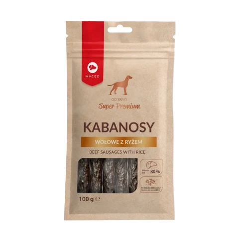 Przysmak MACED Kabanosy wołowe z ryżem Wołowina 100 g