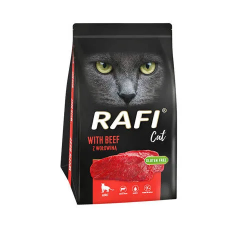 Karma sucha Dolina Noteci Rafi Cat dla dorosłych kotów z wołowiną 1,5 kg