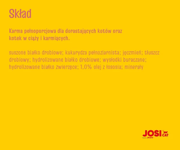 Karma sucha Josera JosiCat Kitten dla kociąt Drób 10 kg — widok 2