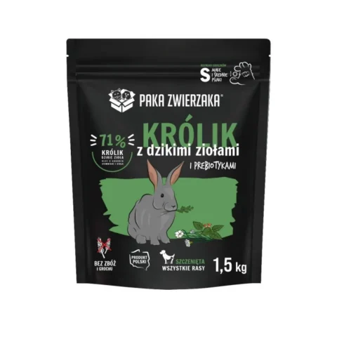 Karma sucha Paka Zwierzaka Seven'th Heaven Królik i Dzikie Zioła Puppy 1,5 kg