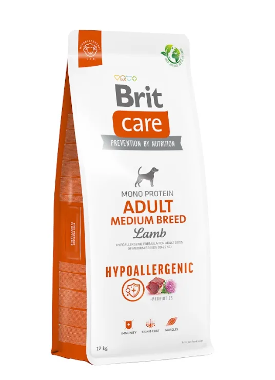 Karma sucha Brit Care Hypoallergenic Adult Medium Breed Jagnięcina i Ryż 12 kg — widok 2