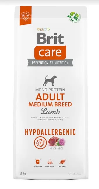 Karma sucha Brit Care Hypoallergenic Adult Medium Breed Jagnięcina i Ryż 12 kg — widok 3