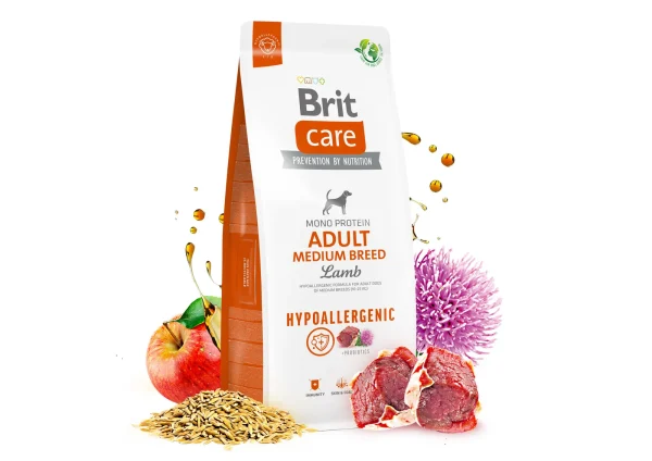 Karma sucha Brit Care Hypoallergenic Adult Medium Breed Jagnięcina i Ryż 12 kg — widok 4