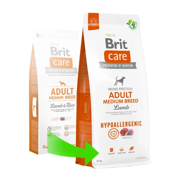 Karma sucha Brit Care Hypoallergenic Adult Medium Breed Jagnięcina i Ryż 12 kg — widok 5