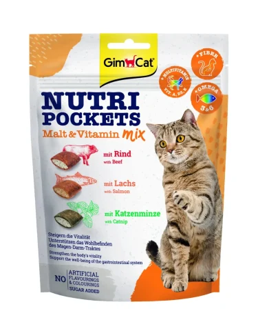 Przysmak GimCat Nutri Pockets Malt & Vitamin Mix dla kota 150 g