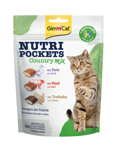 Przysmak GimCat Nutri Pockets Country Mix dla kota Wołowina, kaczka i indyk 150 g
