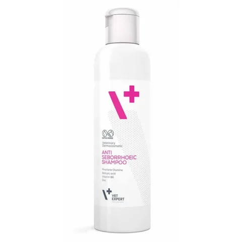 Higiena VETEXPERT Antiseborrhoeic Shampoo Przeciwłojotokowy Dla Psa I Kota 250 ml