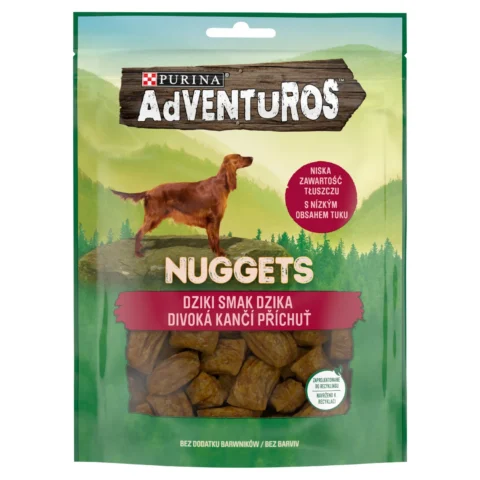 Przysmak Purini Adventuros Nuggets Karma dla psów Dziki Smak Dzika Dziczyzna 90 g
