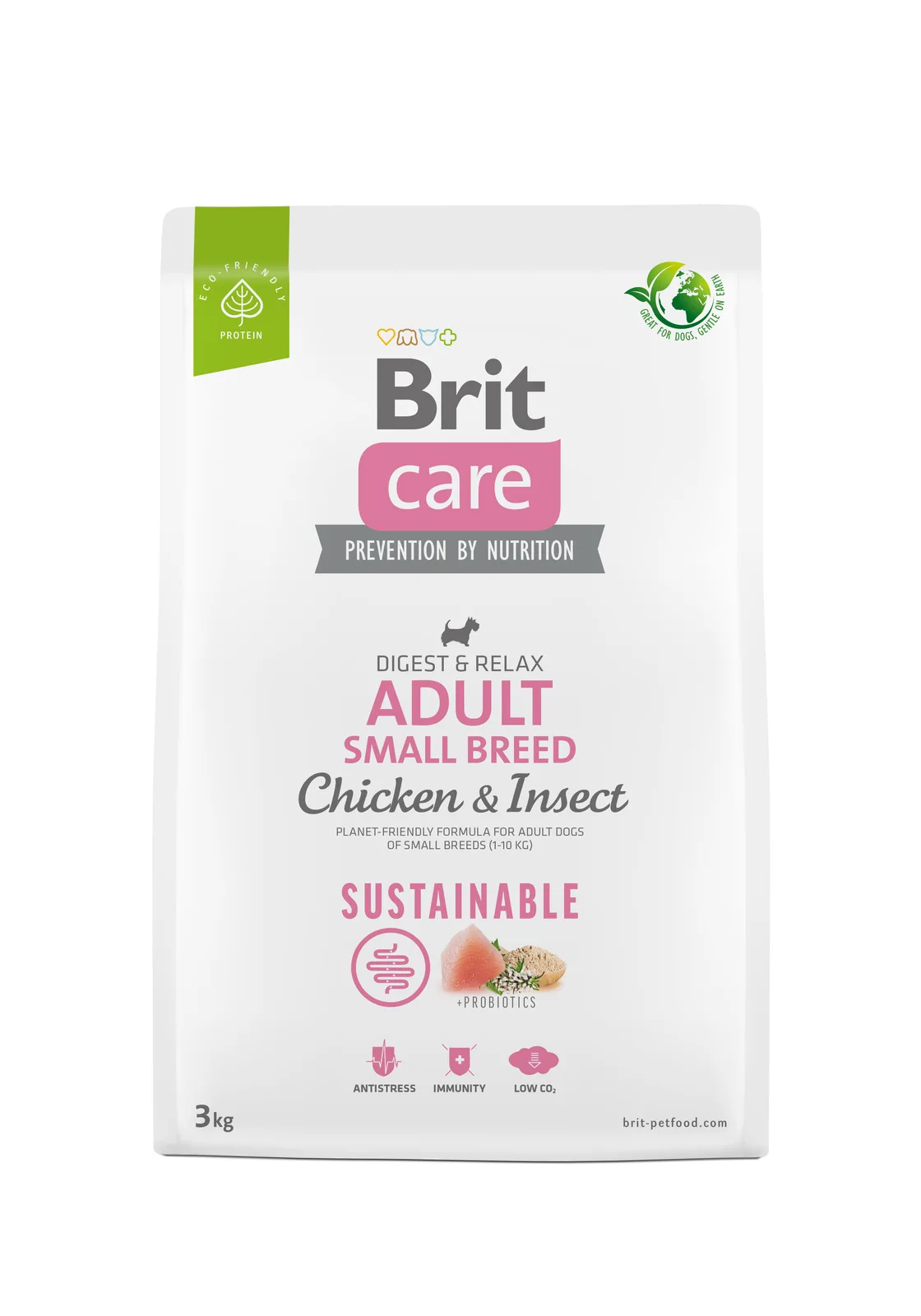 Karma sucha Brit Care Sustainable Adult Small Breed Chicken & Insect dla dorosłych psów — widok 2