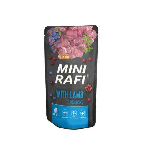 Karma mokra Dolina Noteci Mini Rafi dla małych ras z jagnięciną 150 g