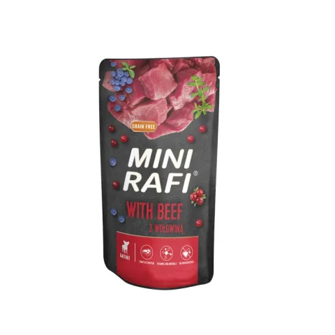 Karma mokra Dolina Noteci Mini Rafi z Wołowiną dla dorosłych psów małych ras 150 g