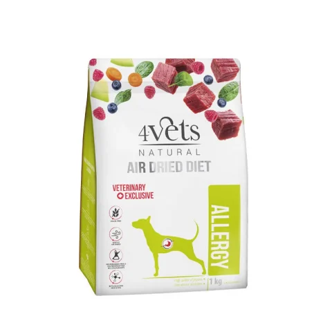 Karma sucha suszona 4Vets Natural Allergy dla psów z alergią pokarmową 1 kg