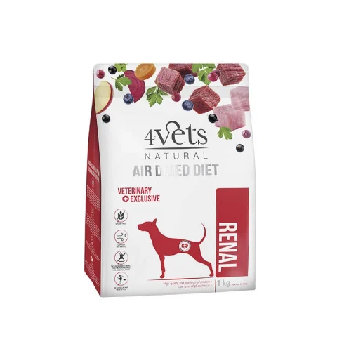 Karma sucha 4Vets Natural Renal dla psów z niewydolnością nerek 1 kg