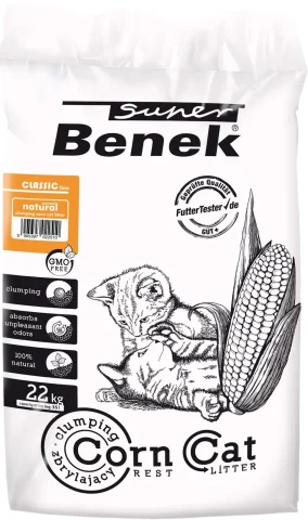 Żwirek kukurydziany Super Benek Corn Naturalny