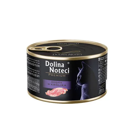 Karma mokra Dolina Noteci Premium Bogata w Królika dla kota 185 g