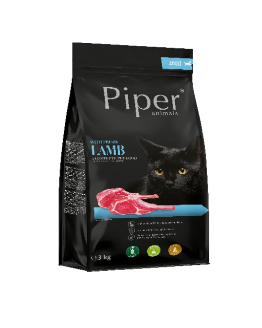 Karma sucha Dolina Noteci Piper Animals z Jagnięciną dla dorosłych kotów 3 kg — widok 2