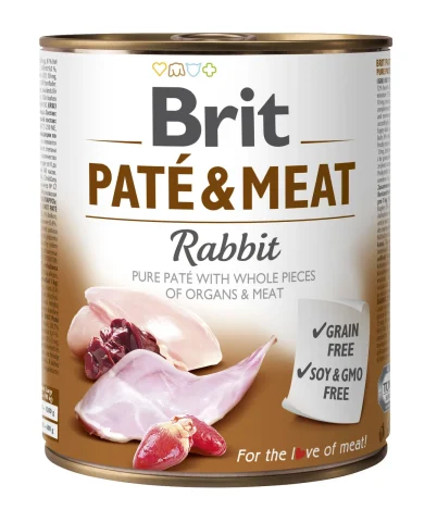 Karma mokra Brit Pate & Meat z Królikiem 800 g