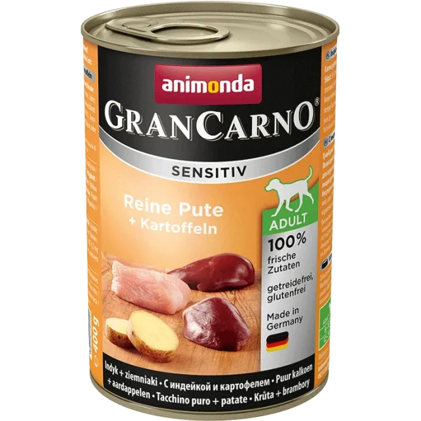 Karma mokra Animonda GranCarno Sensitiv Adult Dog Indyk z ziemniakami 400 g — widok 2