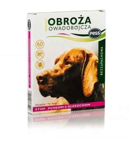 Obroża owadobójcza Pess Per dla psa bezzapachowa brązowa