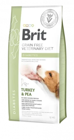 Karma sucha Brit Veterinary Diet Diabetes dla psów z cukrzycą Indyk z groszkiem 2 kg