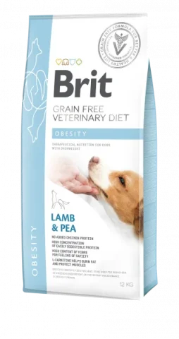 Karma sucha Brit Veterinary Diet Obesity dla psów z nadwagą Jagnięcina i groszek 2 kg