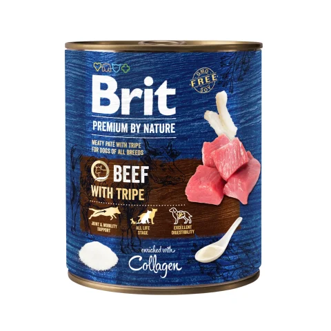 Karma mokra Brit Premium By Nature Beef With Tripe dla psów wszystkich ras Wołowina z
