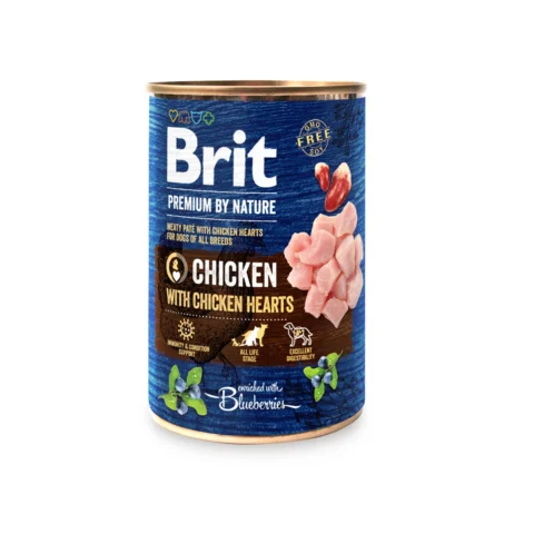 Karma mokra Brit Premium By Nature Chicken With Chicken Hearts 400 g