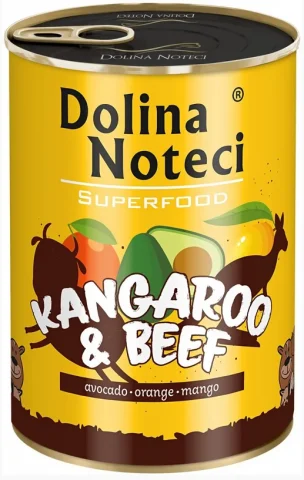 Karma mokra Dolina Noteci Superfood Kangur i Wołowina dla dorosłych psów wszystkich ras