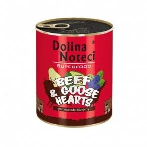 Karma mokra Dolina Noteci Superfood Wołowina z sercami z gęsi dla dorosłych psów 800 g