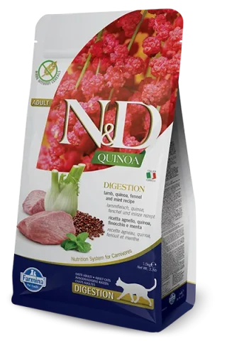 Karma sucha Farmina N&D Quinoa Digestion dla dorosłych kotów Jagnięcina 300 g
