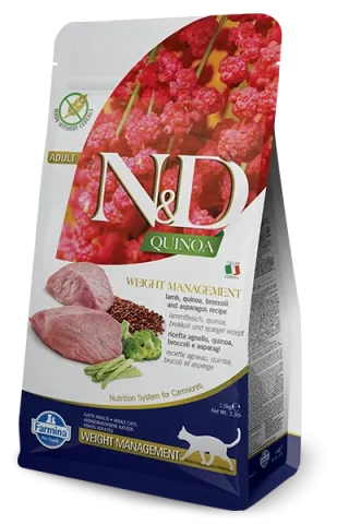 Karma sucha Farmina N&D Quinoa Weight Management dla dorosłych kotów Jagnięcina 1,5 kg