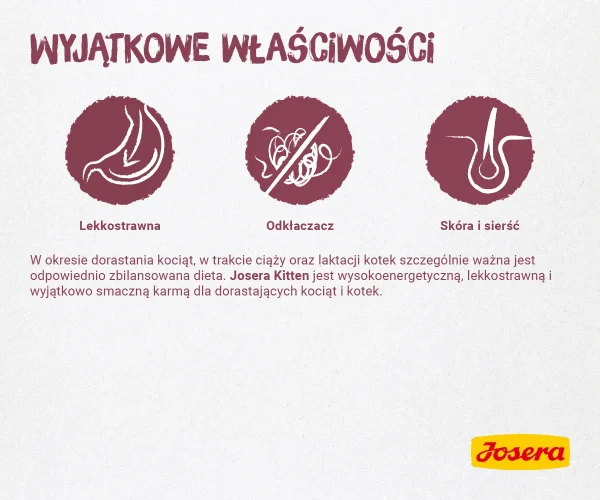 Karma sucha Josera Kitten dla kociąt 10 kg — widok 6