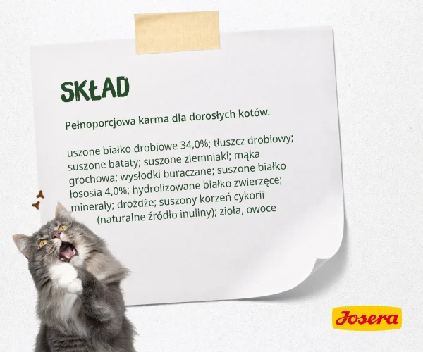Karma sucha Josera NatureCat dla dorosłych kotów 10 kg — widok 3