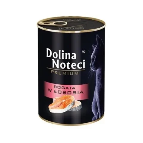 Karma mokra Dolina Noteci Premium Dla Kota z łososiem 400 g