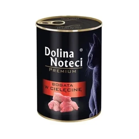 Karma mokra Dolina Noteci Premium Dla Kota Bogata W Cielęcinę 400 g