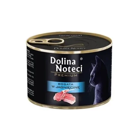 Karma mokra Dolina Noteci Premium Dla Kota Bogata W Jagnięcinę 185 g