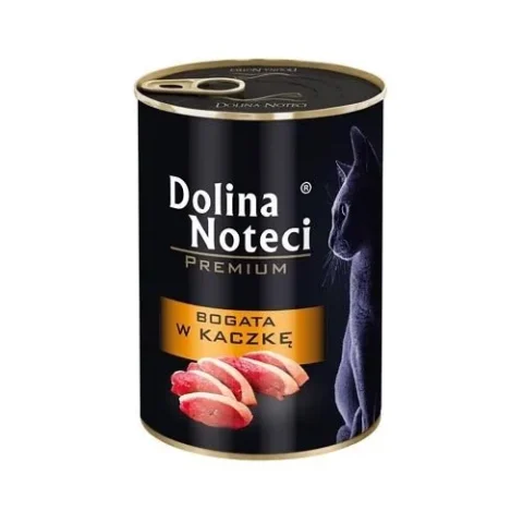 Karma mokra Dolina Noteci Premium Dla Kota Bogata W Kaczkę 400 g