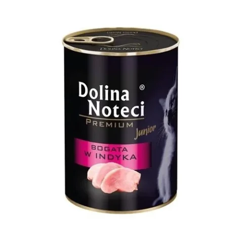 Karma mokra Dolina Noteci Premium Junior dla kota z indykiem 400 g