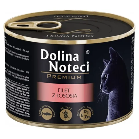 Karma mokra Dolina Noteci Premium dla kota Filet z łososia w sosie 185 g