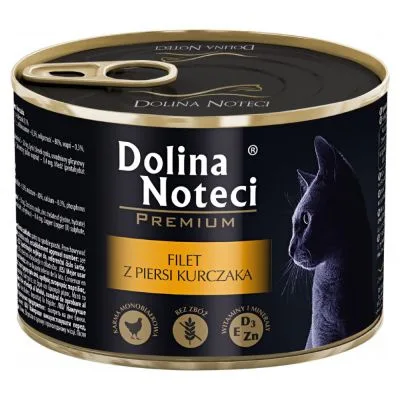 Karma mokra Dolina Noteci Premium dla kota dorosłego Filet z piersi kurczaka w sosie 185 g