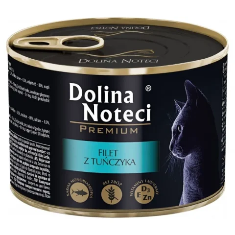 Karma mokra Dolina Noteci Premium Filet z Tuńczyka w Sosie dla kota dorosłego 185 g