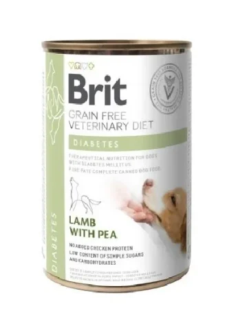 Karma mokra Brit Veterinary Diet Diabetes z jagnięciną i groszkiem 400 g