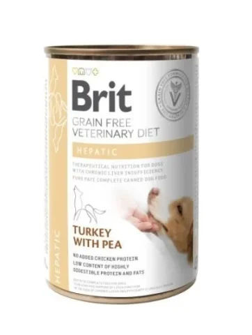 Karma mokra Brit Veterinary Diet Hepatic z indykiem i groszkiem 400 g