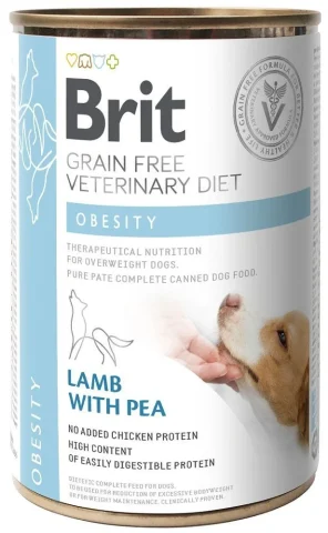 Karma mokra Brit Veterinary Diet Obesity z jagnięciną i groszkiem 400 g