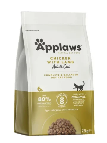 Karma sucha Applaws Complete Dry Adult dla dorosłych kotów Kurczak i jagnięcina 7,5 kg