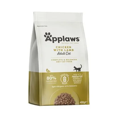 Karma sucha Applaws Complete Dry Adult dla dorosłych kotów Kurczak i jagnięcina 400 g