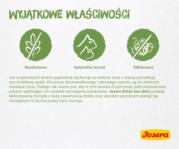 Karma sucha Josera Kitten Grainfree dla kociąt i kotek w ciąży Drób 400 g — widok 3