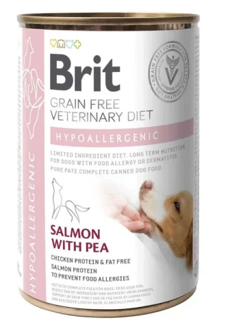 Karma mokra Brit Veterinary Diet Hypoallergenic dla psów Łosoś 400 g