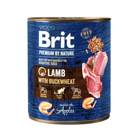 Karma mokra Brit Premium By Nature Lamb With Buckwheat dla psów wszystkich ras